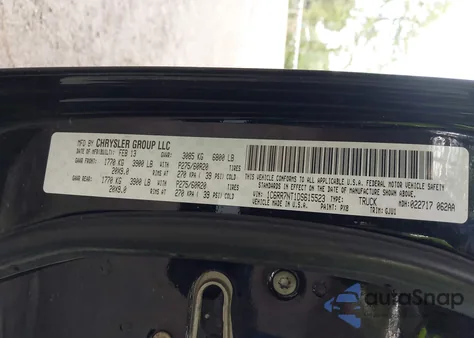 2013 Ram 1500 Laramie из США, поврежденный, VIN 1C6RR7NT1DS615523